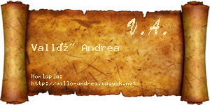Valló Andrea névjegykártya