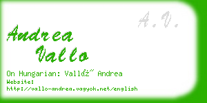 andrea vallo business card